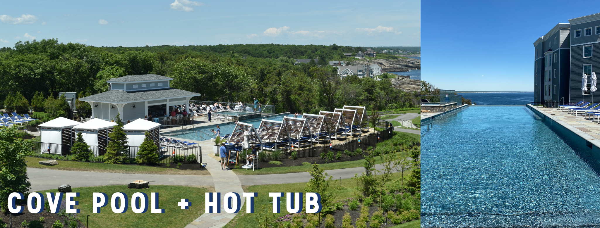 Outdoor Cove pool and hot tub