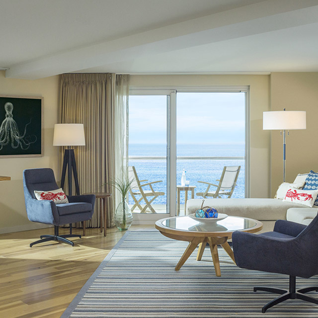 Living area with a balcony