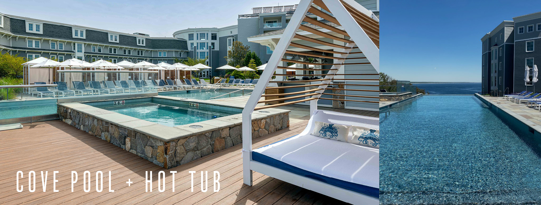 Outdoor Cove pool and hot tub